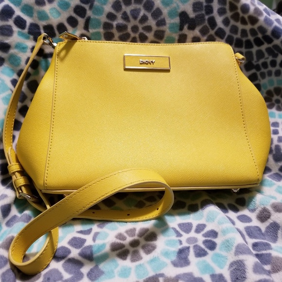 DKNYC Bags Dkny Yellow Leather Purse Poshmark